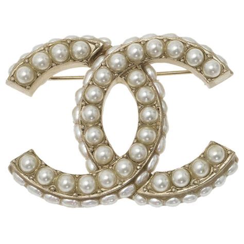 chanel blue bow faux pearls|chanel lapel brooch.